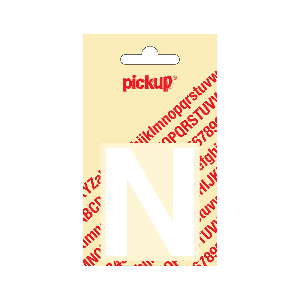 Plakletter Helvetica 60 mm - wit N - Helvetica - 31212060N - EAN 8711234122131 - zelfklevend vinyl
