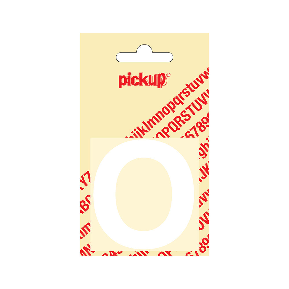 Plakletter Helvetica 60 mm - wit O - Helvetica - 31212060O - EAN 8711234122148 - zelfklevend vinyl