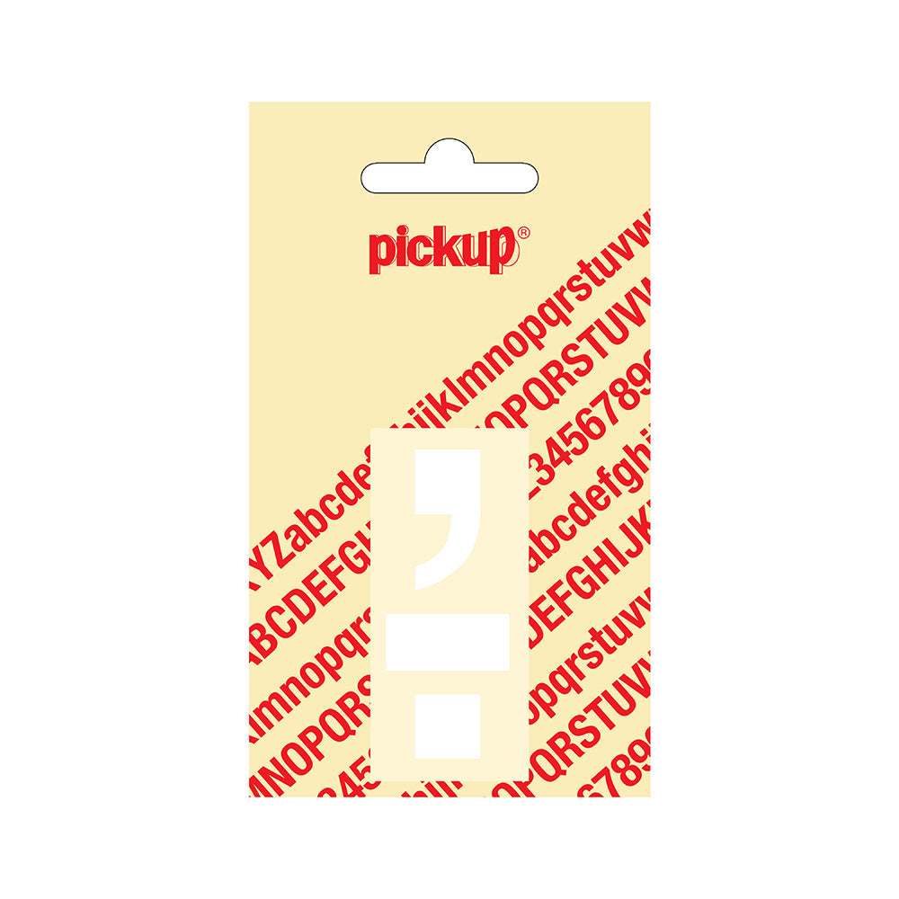 Plakletter Helvetica 60 mm - punt komma wit - Helvetica - 31212060PK - EAN 8711234122766 - zelfklevend vinyl