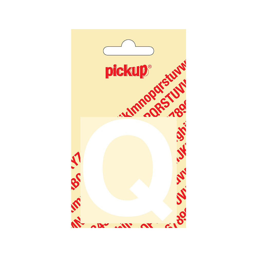 Plakletter Helvetica 60 mm - wit Q - Helvetica - 31212060Q - EAN 8711234122162 - zelfklevend vinyl