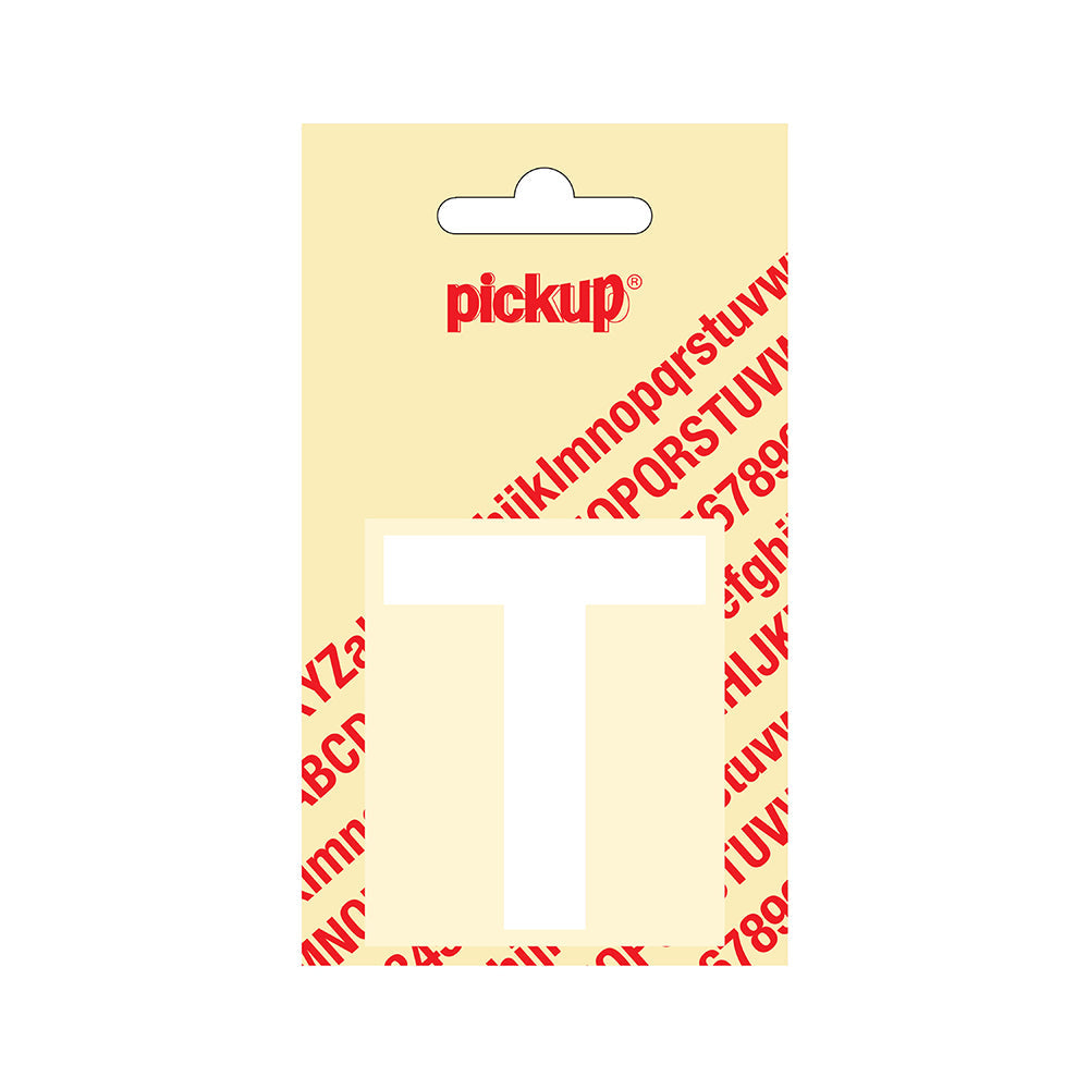 Plakletter Helvetica 60 mm - wit T - Helvetica - 31212060T - EAN 8711234122193 - zelfklevend vinyl