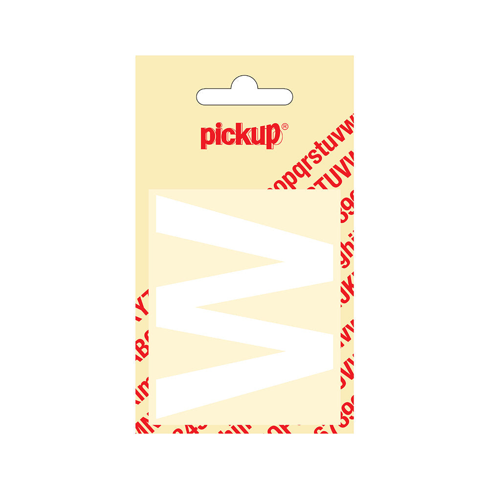 Plakletter Helvetica 60 mm - wit W - Helvetica - 31212060W - EAN 8711234122223 - zelfklevend vinyl
