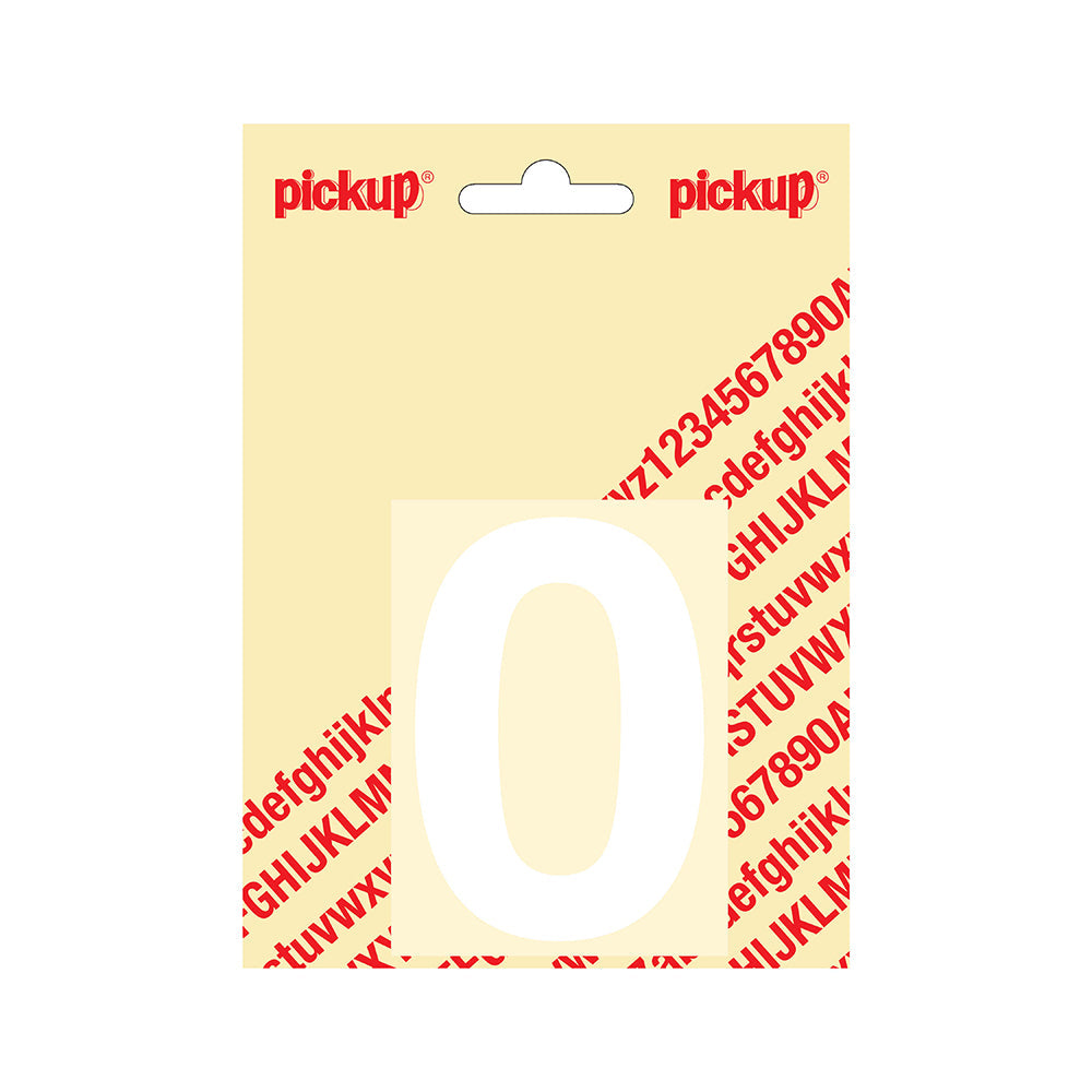 Plakcijfer Helvetica 80 mm - wit 0 - Helvetica - 312120800 - EAN 8711234132307 - zelfklevend vinyl