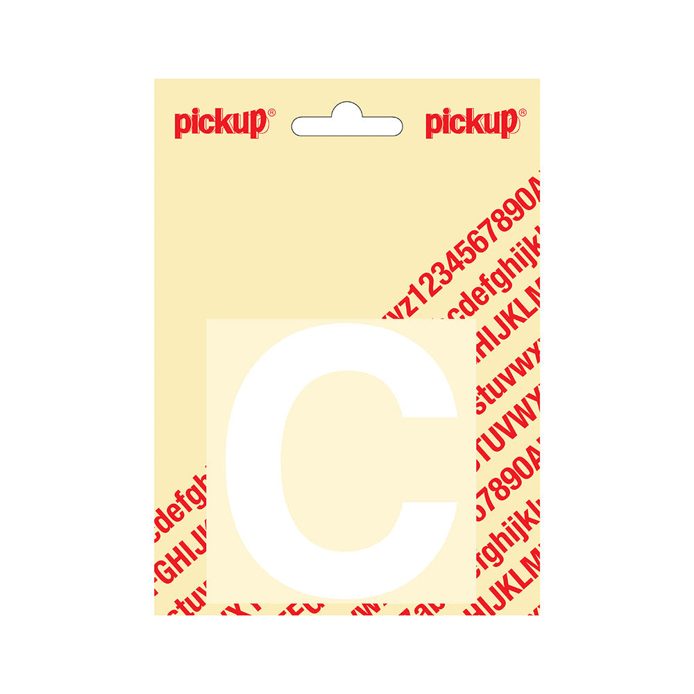 Plakletter Helvetica 80 mm - wit C - Helvetica - 31212080C - EAN 8711234132024 - zelfklevend vinyl