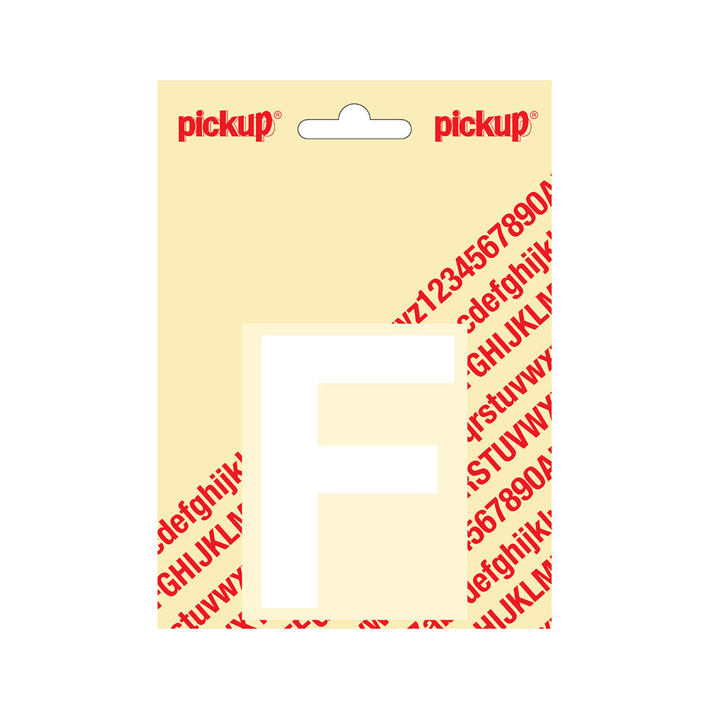 Plakletter Helvetica 80 mm - wit F - Helvetica - 31212080F - EAN 8711234132055 - zelfklevend vinyl