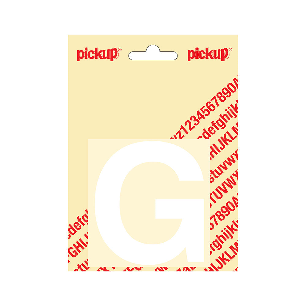 Plakletter Helvetica 80 mm - wit G - Helvetica - 31212080G - EAN 8711234132062 - zelfklevend vinyl