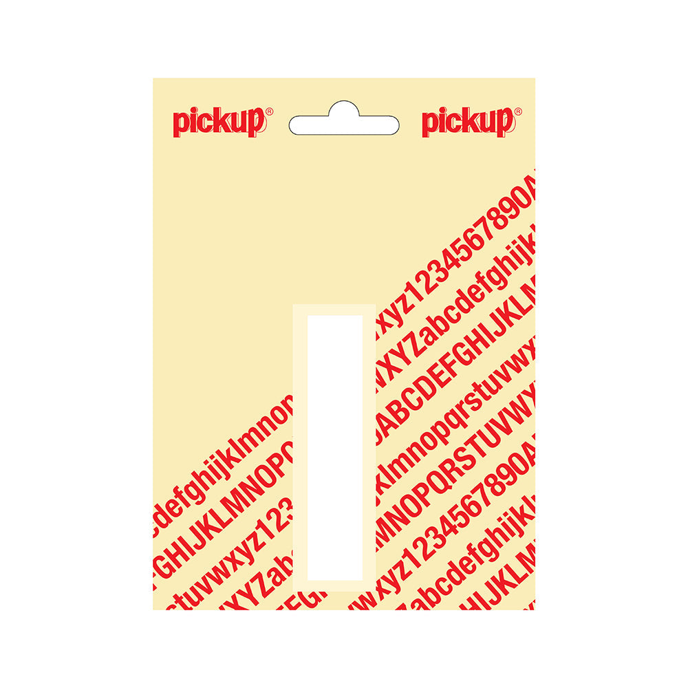 Plakletter Helvetica 80 mm - wit I - Helvetica - 31212080I - EAN 8711234132086 - zelfklevend vinyl