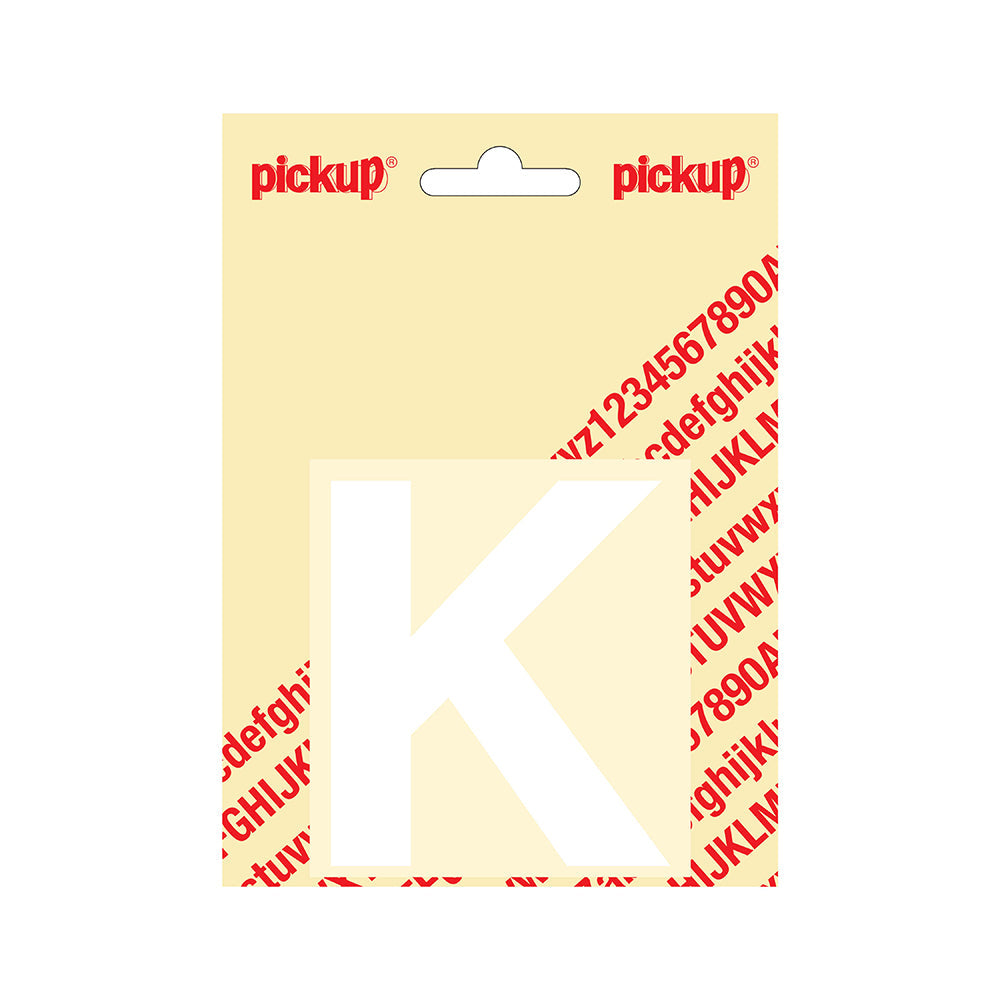 Plakletter Helvetica 80 mm - wit K - Helvetica - 31212080K - EAN 8711234132109 - zelfklevend vinyl