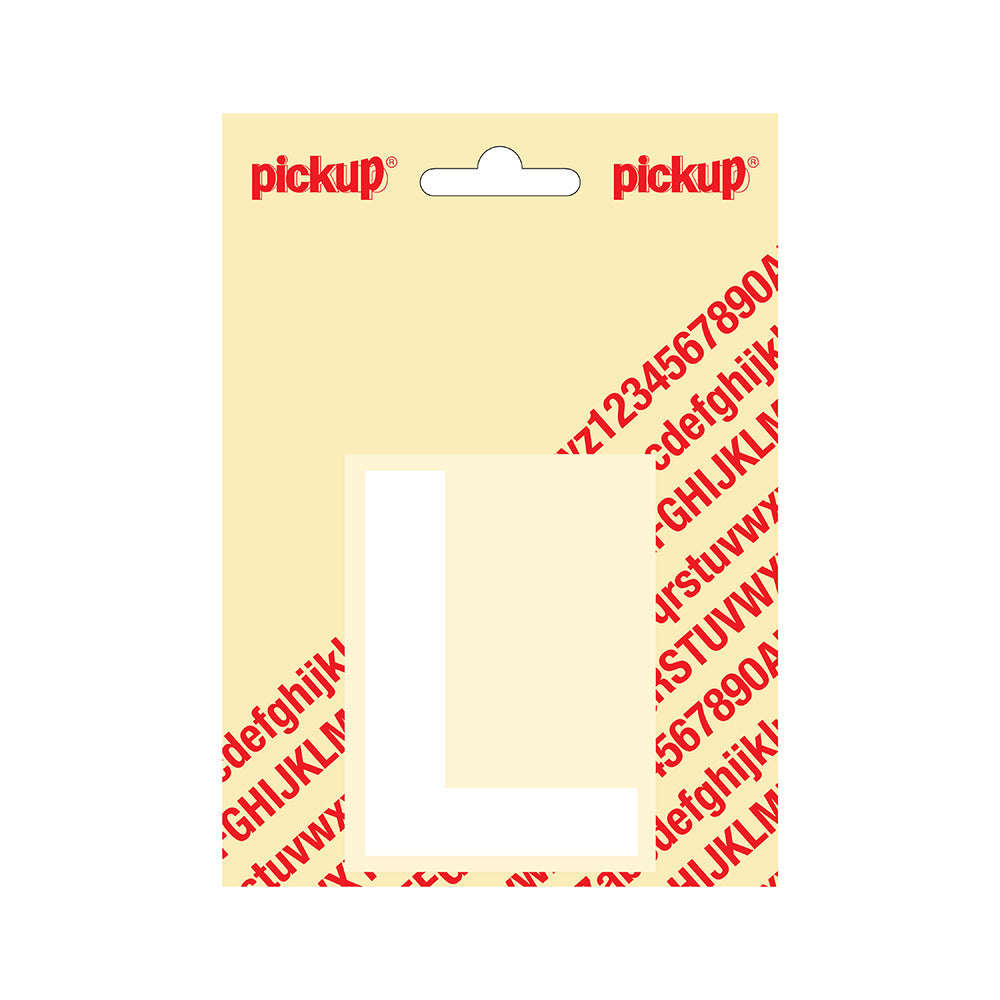 Plakletter Helvetica 80 mm - wit L - Helvetica - 31212080L - EAN 8711234132116 - zelfklevend vinyl