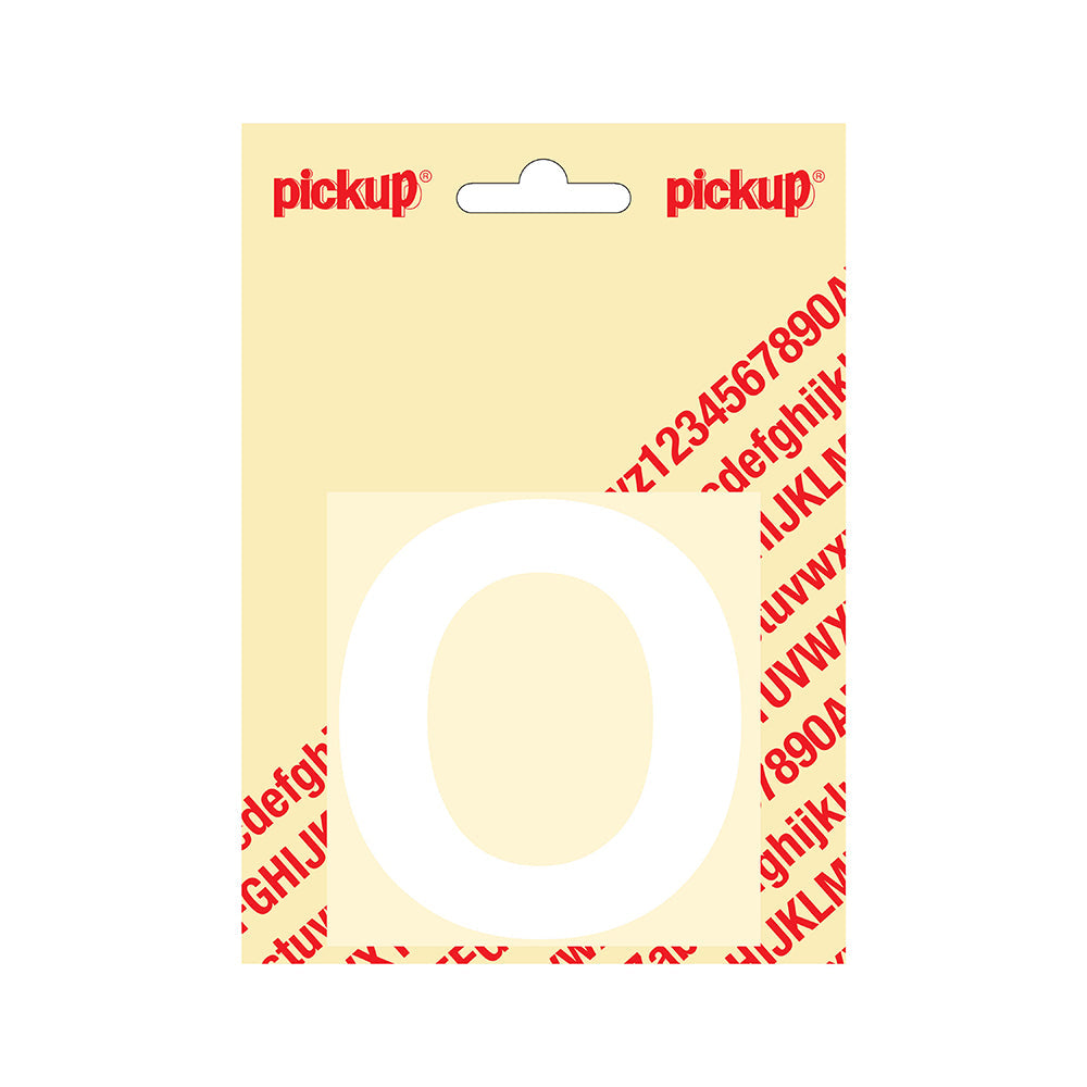 Plakletter Helvetica 80 mm - wit O - Helvetica - 31212080O - EAN 8711234132147 - zelfklevend vinyl