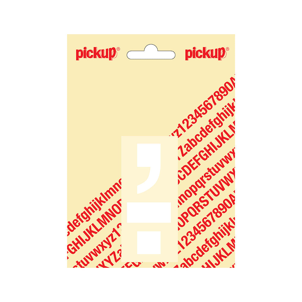 Plakletter Helvetica 80 mm - punt komma wit - Helvetica - 31212080PK - EAN 8711234132765 - zelfklevend vinyl