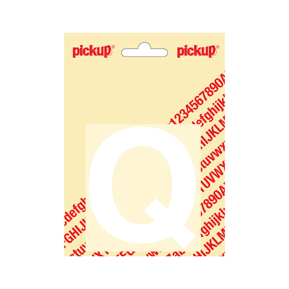 Plakletter Helvetica 80 mm - wit Q - Helvetica - 31212080Q - EAN 8711234132161 - zelfklevend vinyl