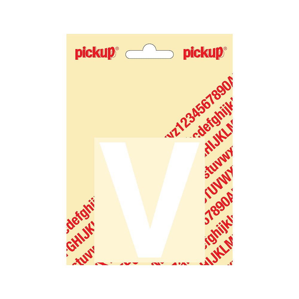 Plakletter Helvetica 80 mm - wit V - Helvetica - 31212080V - EAN 8711234132215 - zelfklevend vinyl