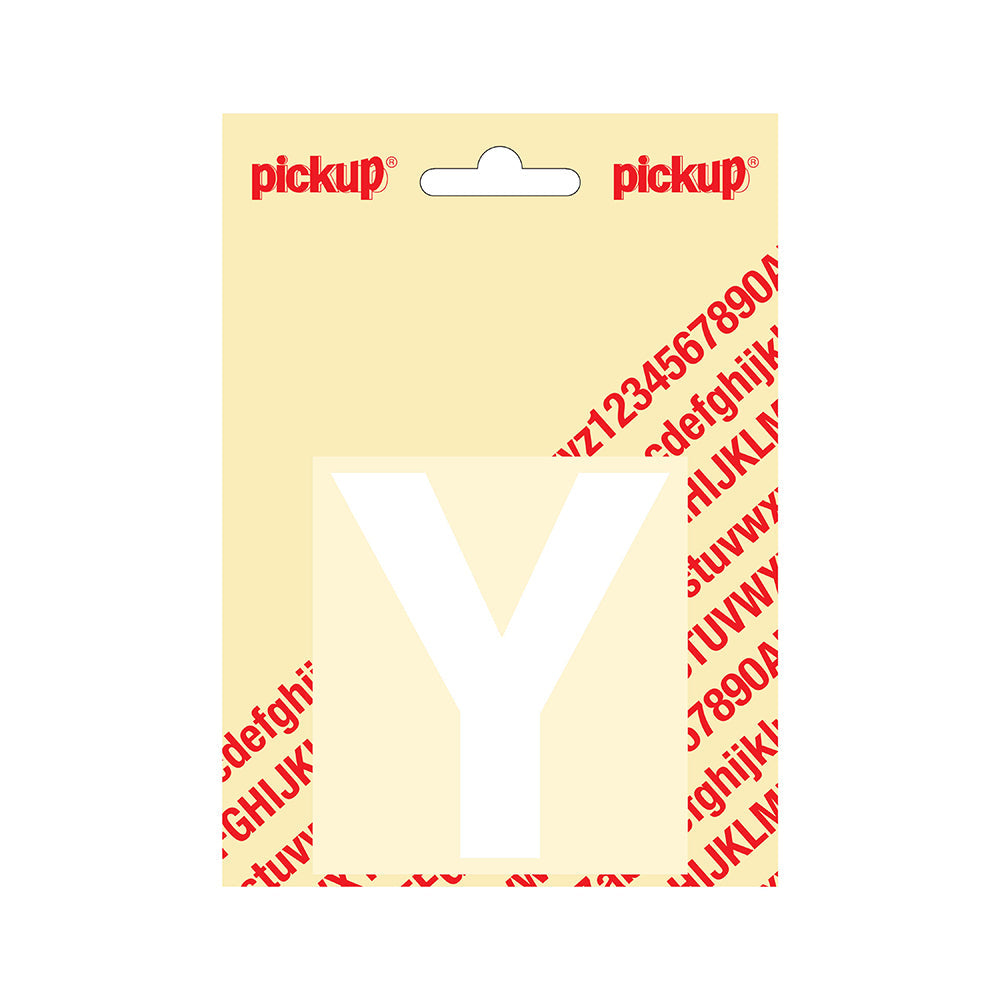Plakletter Helvetica 80 mm - wit Y - Helvetica - 31212080Y - EAN 8711234132246 - zelfklevend vinyl