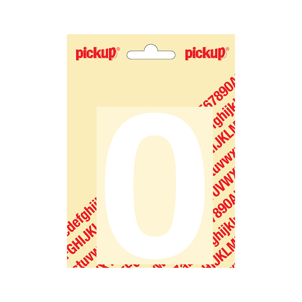Plakcijfer Helvetica 100 mm - wit 0 - Helvetica - 312121000 - EAN 8711234142306 - zelfklevend vinyl