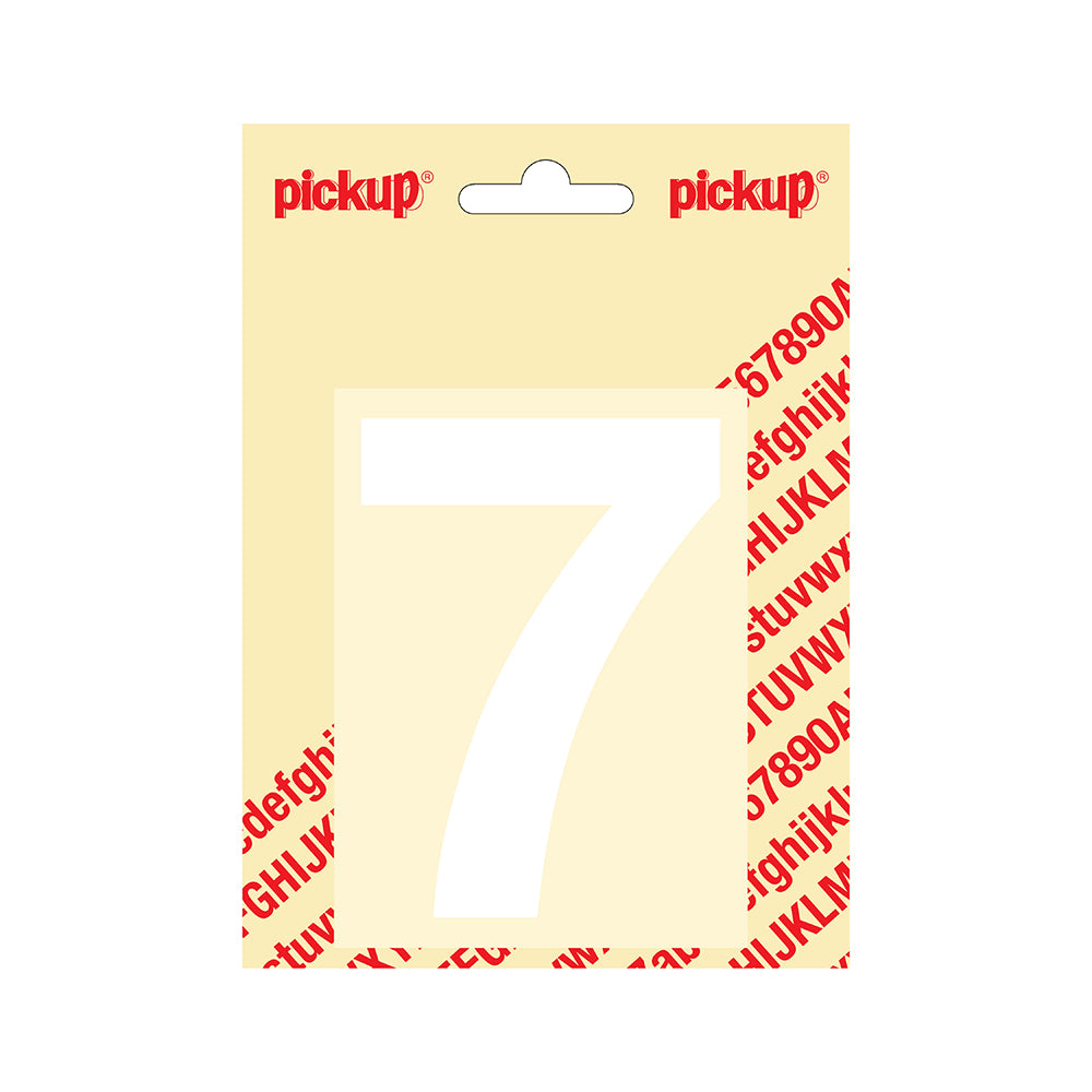 Plakcijfer Helvetica 100 mm - wit 7 - Helvetica - 312121007 - EAN 8711234142375 - zelfklevend vinyl