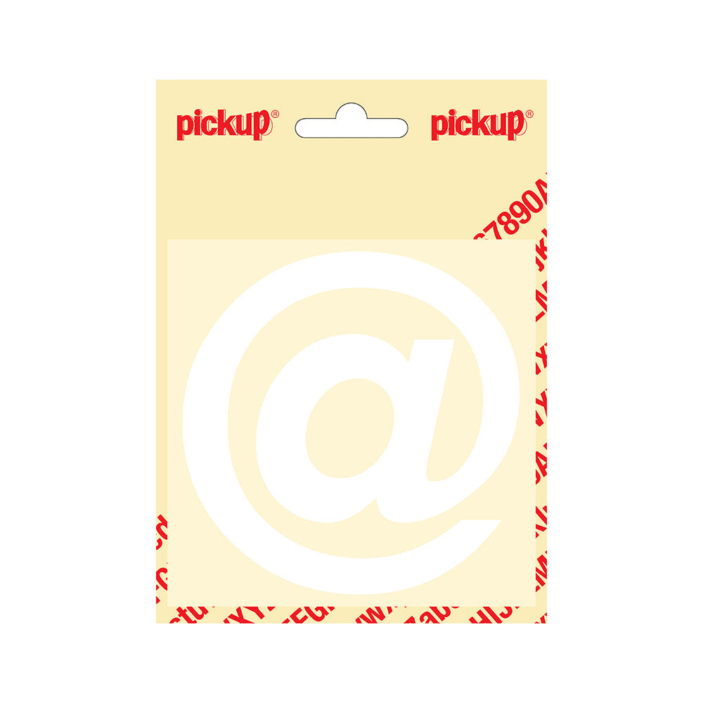 Plakletter Helvetica 100 mm - wit @ - Helvetica - 31212100AT - EAN 8711234142269 - zelfklevend vinyl
