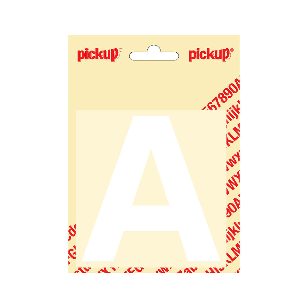 Plakletter Helvetica 100 mm - wit A - Helvetica - 31212100A - EAN 8711234142009 - zelfklevend vinyl
