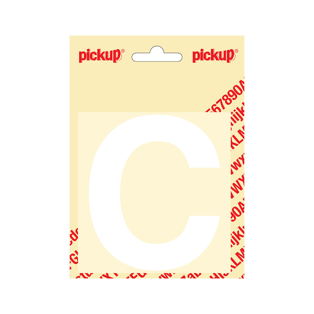 Plakletter Helvetica 100 mm - wit C - Helvetica - 31212100C - EAN 8711234142023 - zelfklevend vinyl