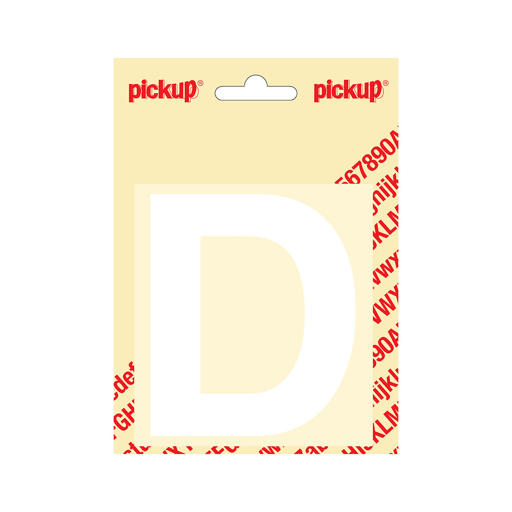 Plakletter Helvetica 100 mm - wit D - Helvetica - 31212100D - EAN 8711234142030 - zelfklevend vinyl