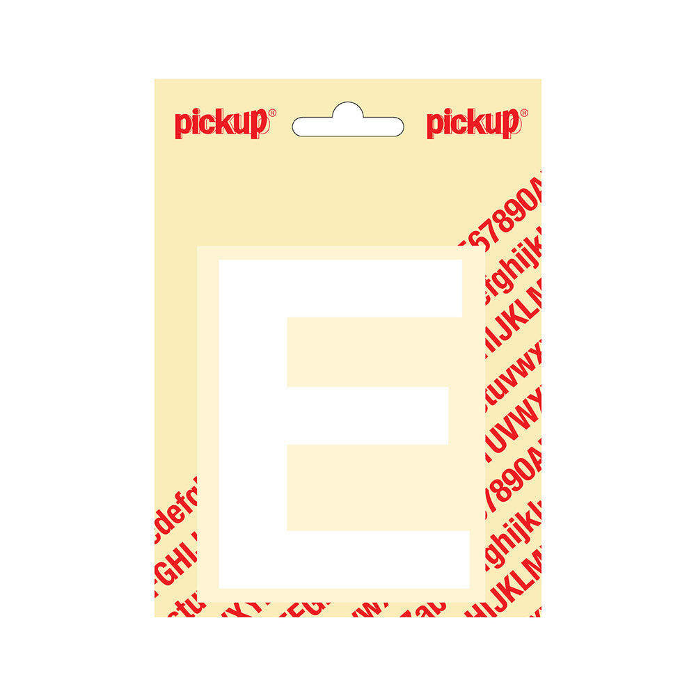 Plakletter Helvetica 100 mm - wit E - Helvetica - 31212100E - EAN 8711234142047 - zelfklevend vinyl