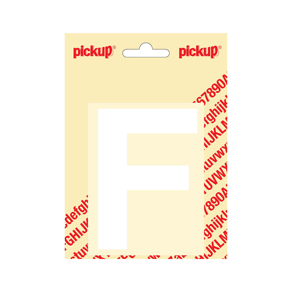 Plakletter Helvetica 100 mm - wit F - Helvetica - 31212100F - EAN 8711234142054 - zelfklevend vinyl