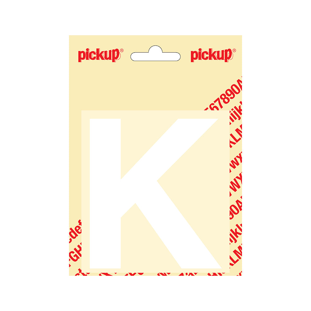 Plakletter Helvetica 100 mm - wit K - Helvetica - 31212100K - EAN 8711234142108 - zelfklevend vinyl