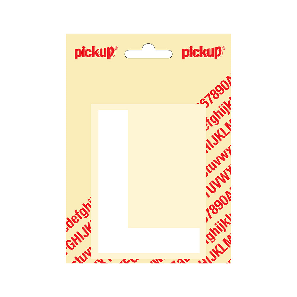 Plakletter Helvetica 100 mm - wit L - Helvetica - 31212100L - EAN 8711234142115 - zelfklevend vinyl