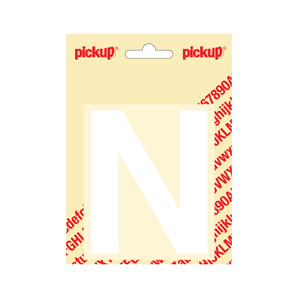 Plakletter Helvetica 100 mm - wit N - Helvetica - 31212100N - EAN 8711234142139 - zelfklevend vinyl
