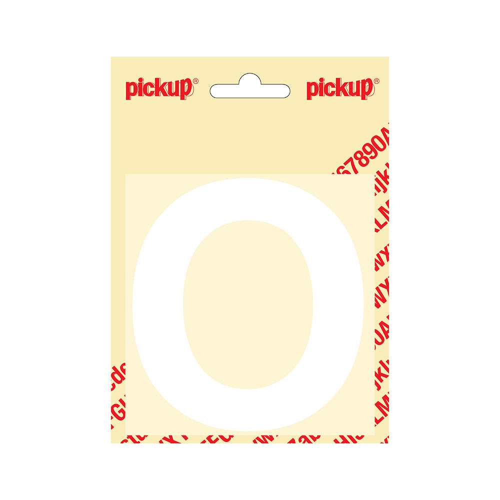 Plakletter Helvetica 100 mm - wit O - Helvetica - 31212100O - EAN 8711234142146 - zelfklevend vinyl