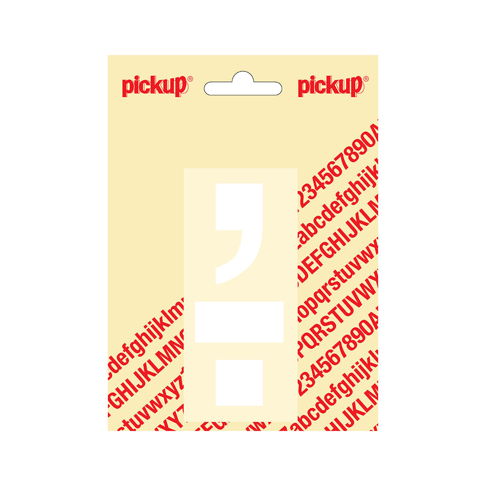 Plakletter Helvetica 100 mm - punt komma wit - Helvetica - 31212100PK - EAN 8711234142764 - zelfklevend vinyl