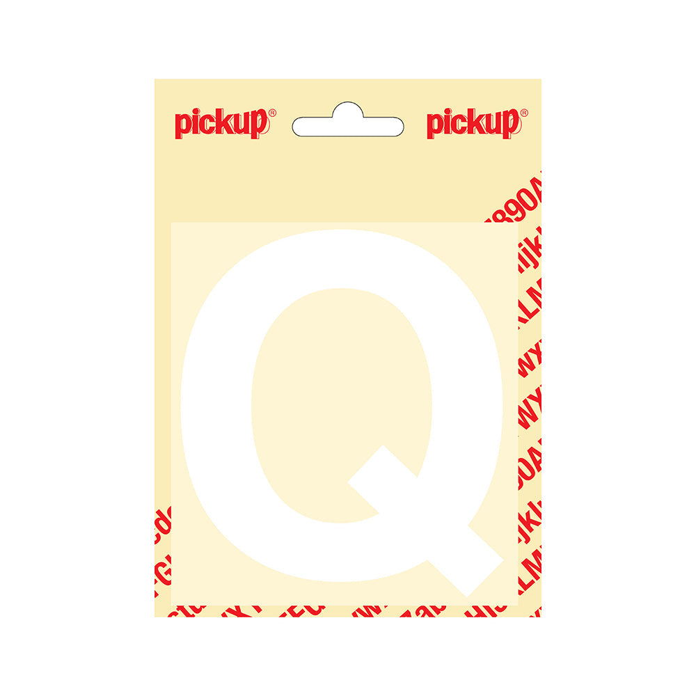 Plakletter Helvetica 100 mm - wit Q - Helvetica - 31212100Q - EAN 8711234142160 - zelfklevend vinyl