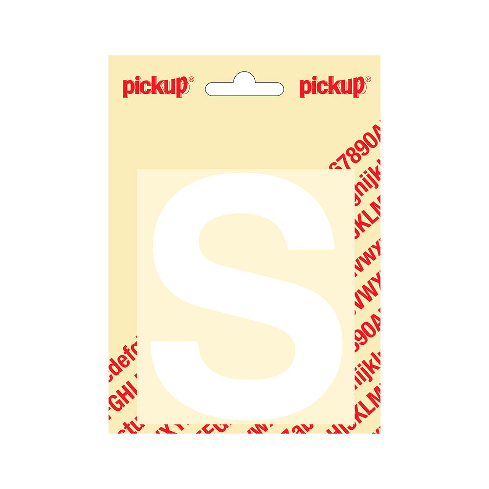 Plakletter Helvetica 100 mm - wit S - Helvetica - 31212100S - EAN 8711234142184 - zelfklevend vinyl