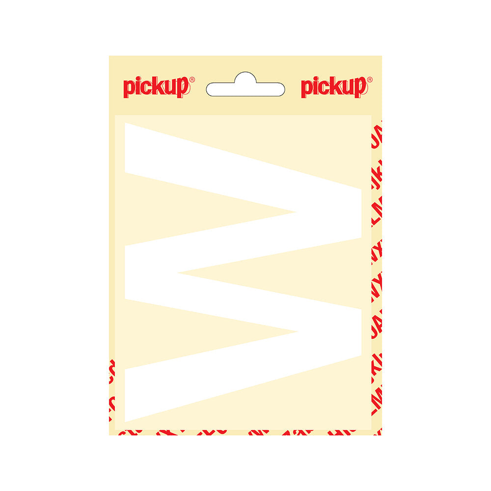Plakletter Helvetica 100 mm - wit W - Helvetica - 31212100W - EAN 8711234142221 - zelfklevend vinyl