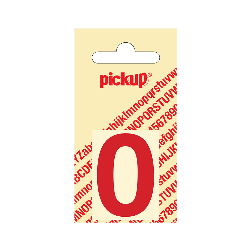 Plakcijfer Helvetica 40 mm - rood 0 - Helvetica - 312220400 - EAN 8711234103307 - zelfklevend vinyl