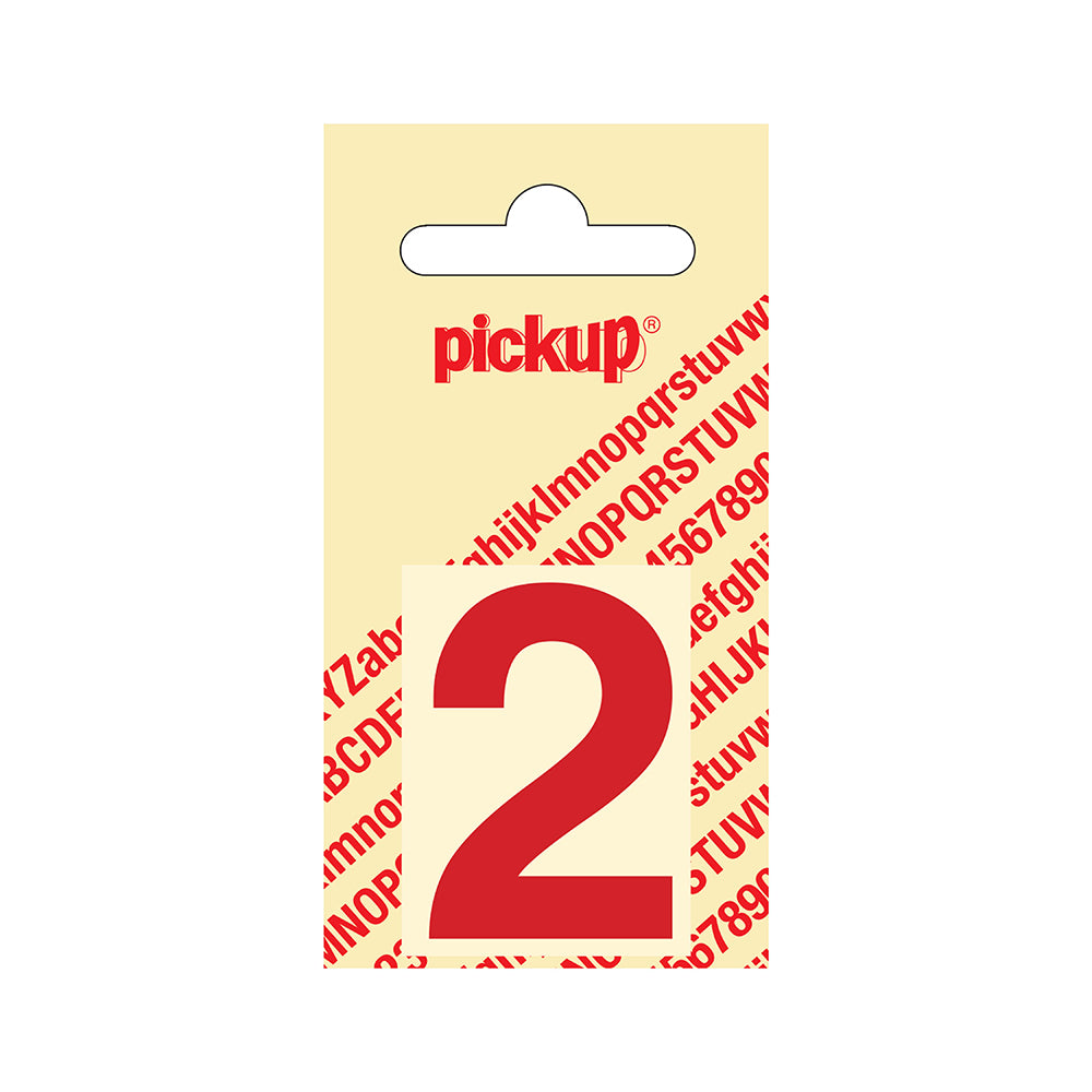 Plakcijfer Helvetica 40 mm - rood 2 - Helvetica - 312220402 - EAN 8711234103321 - zelfklevend vinyl