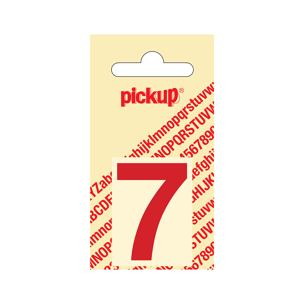 Plakcijfer Helvetica 40 mm - rood 7 - Helvetica - 312220407 - EAN 8711234103376 - zelfklevend vinyl