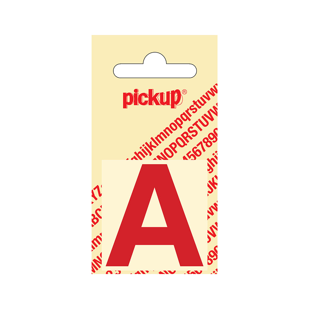 Plakletter Helvetica 40 mm - rood A - Helvetica - 31222040A - EAN 8711234103000 - zelfklevend vinyl