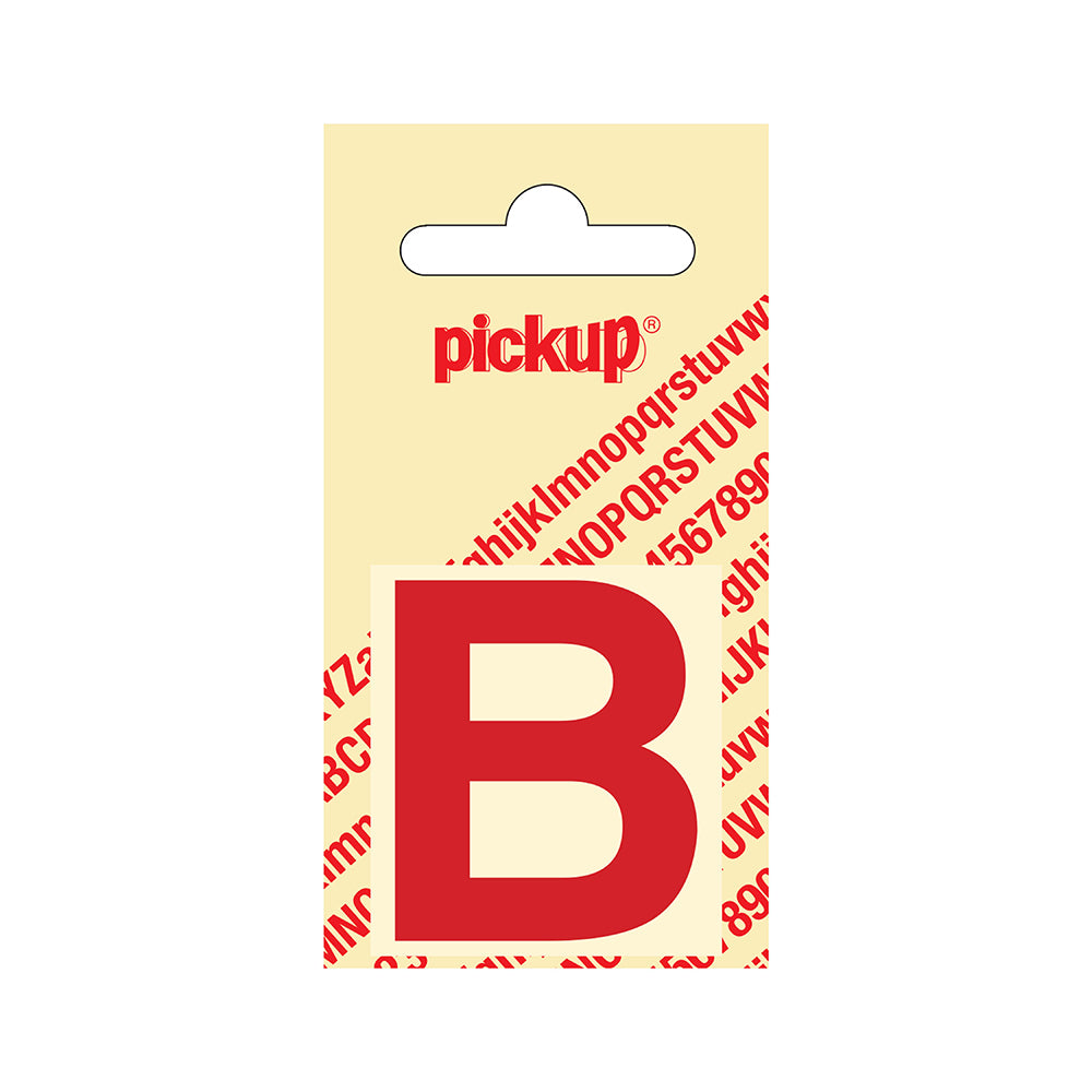 Plakletter Helvetica 40 mm - rood B - Helvetica - 31222040B - EAN 8711234103017 - zelfklevend vinyl