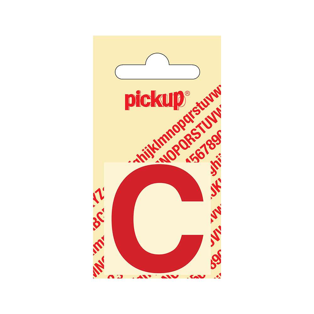 Plakletter Helvetica 40 mm - rood C - Helvetica - 31222040C - EAN 8711234103024 - zelfklevend vinyl