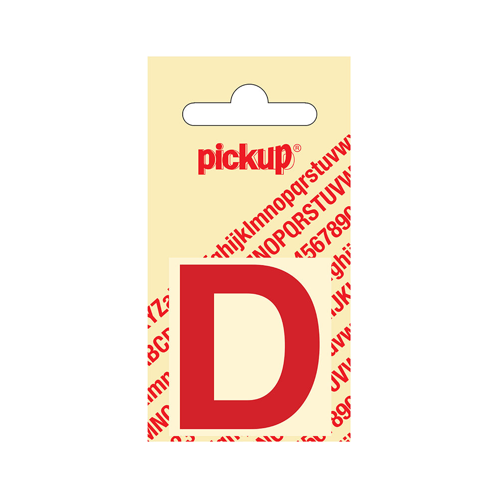 Plakletter Helvetica 40 mm - rood D - Helvetica - 31222040D - EAN 8711234103031 - zelfklevend vinyl