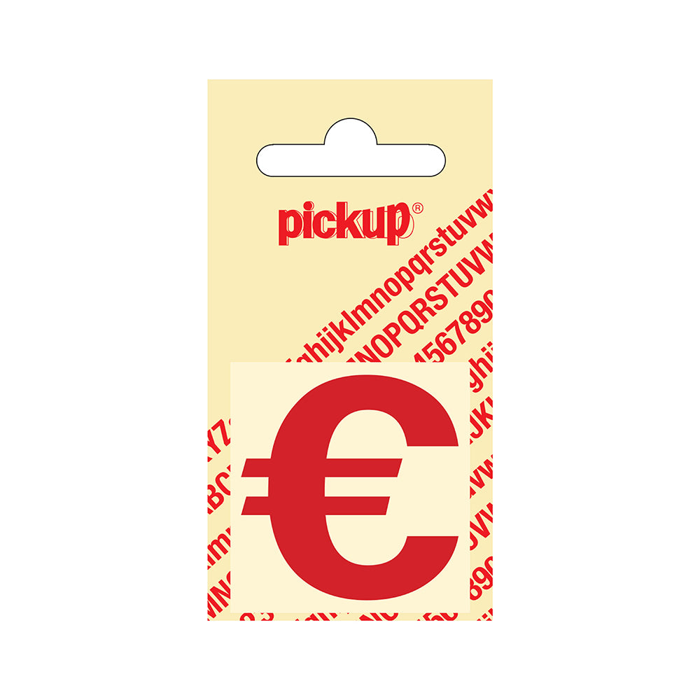 Plakletter Helvetica 40 mm - rood euro - Helvetica - 31222040EURO - EAN 8711234103277 - zelfklevend vinyl