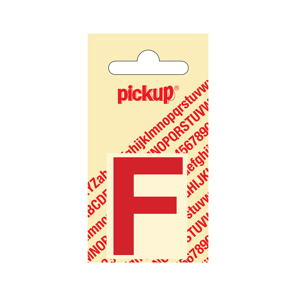 Plakletter Helvetica 40 mm - rood F - Helvetica - 31222040F - EAN 8711234103055 - zelfklevend vinyl