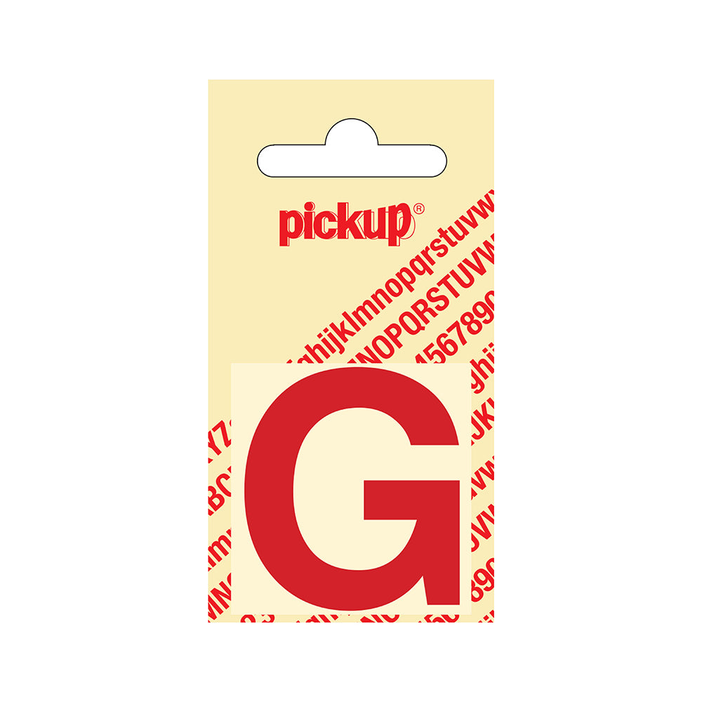 Plakletter Helvetica 40 mm - rood G - Helvetica - 31222040G - EAN 8711234103062 - zelfklevend vinyl