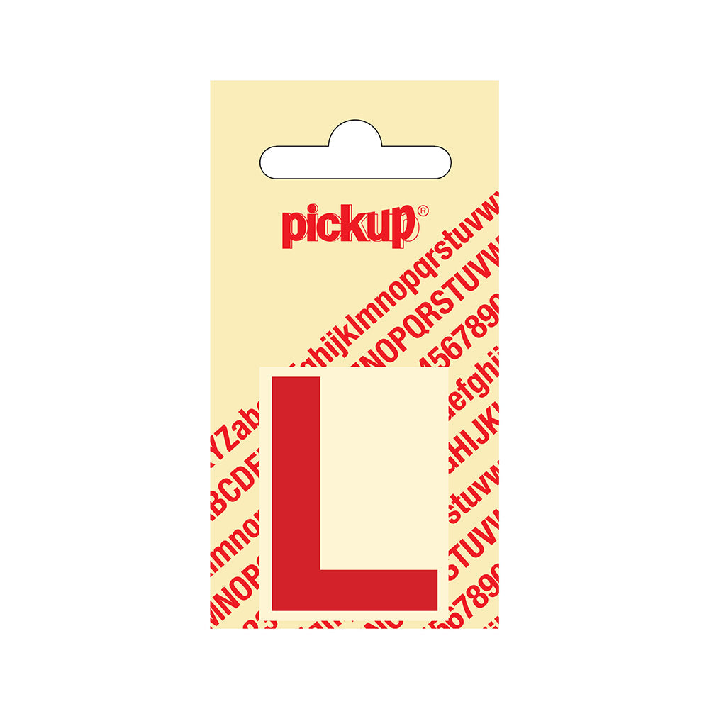 Plakletter Helvetica 40 mm - rood L - Helvetica - 31222040L - EAN 8711234103116 - zelfklevend vinyl
