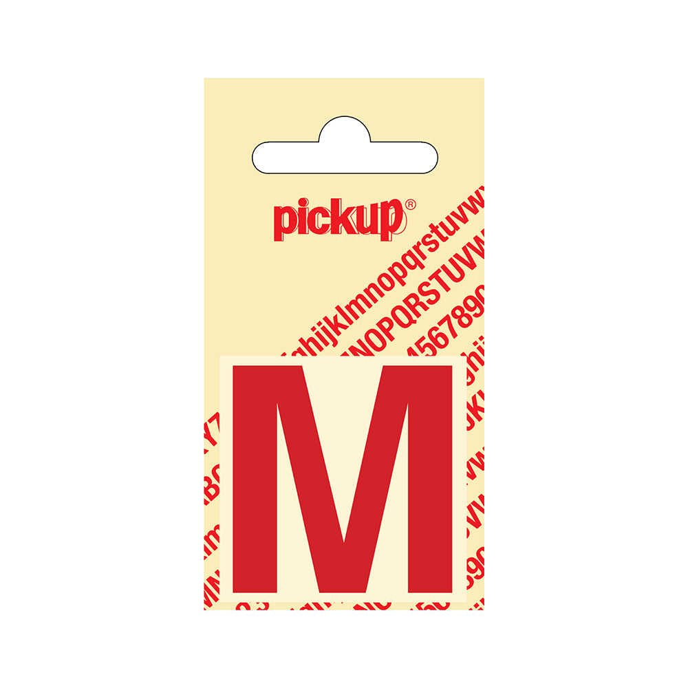 Plakletter Helvetica 40 mm - rood M - Helvetica - 31222040M - EAN 8711234103123 - zelfklevend vinyl