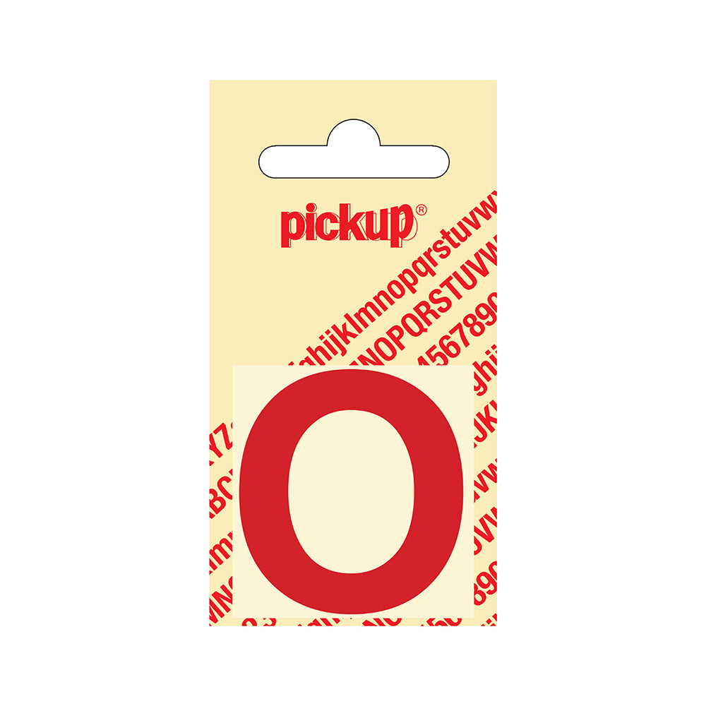 Plakletter Helvetica 40 mm - rood O - Helvetica - 31222040O - EAN 8711234103147 - zelfklevend vinyl