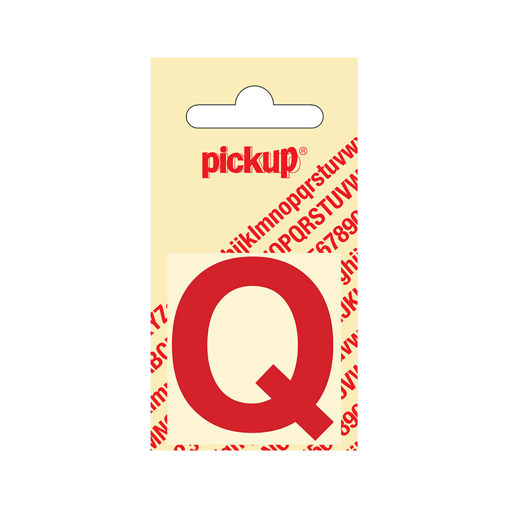 Plakletter Helvetica 40 mm - rood Q - Helvetica - 31222040Q - EAN 8711234103161 - zelfklevend vinyl