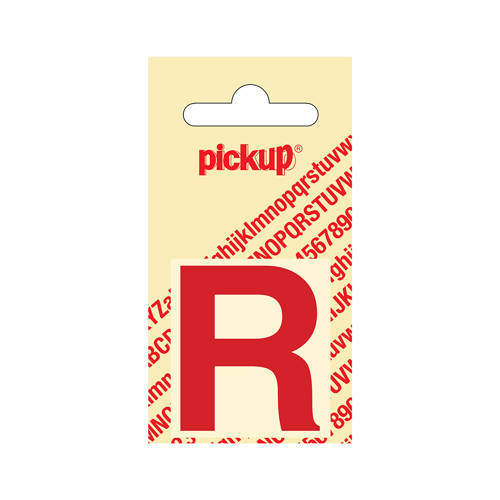 Plakletter Helvetica 40 mm - rood R - Helvetica - 31222040R - EAN 8711234103178 - zelfklevend vinyl