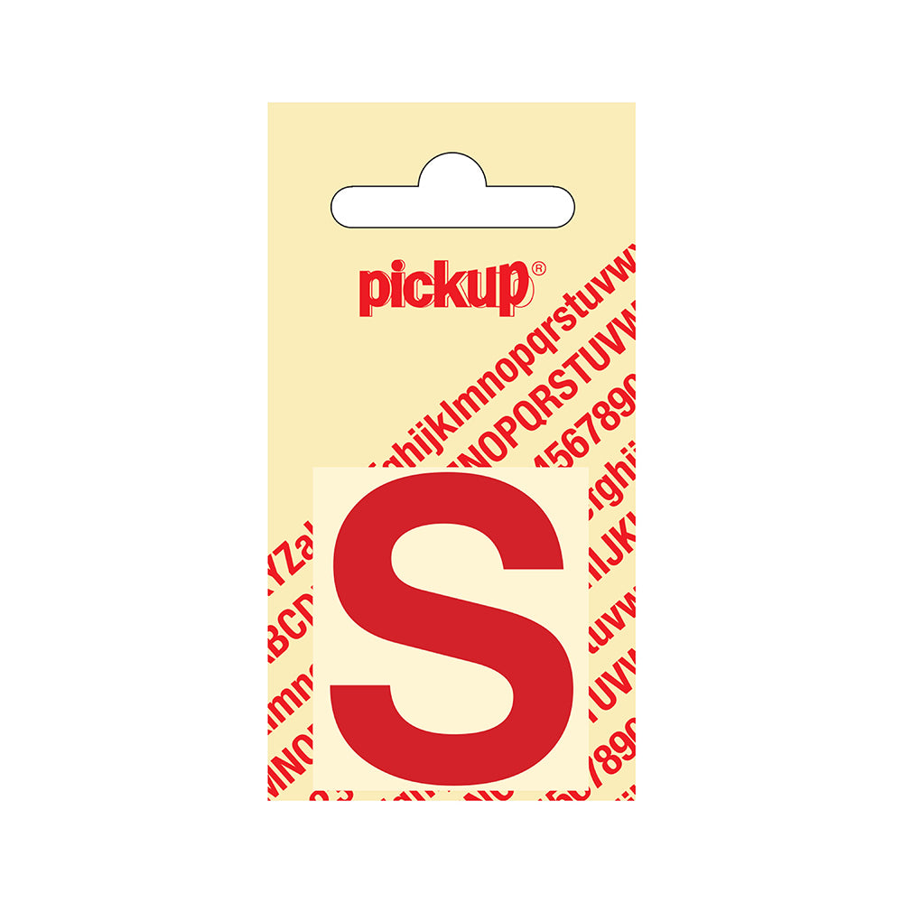 Plakletter Helvetica 40 mm - rood S - Helvetica - 31222040S - EAN 8711234103185 - zelfklevend vinyl